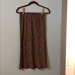 Floral print midi skirt